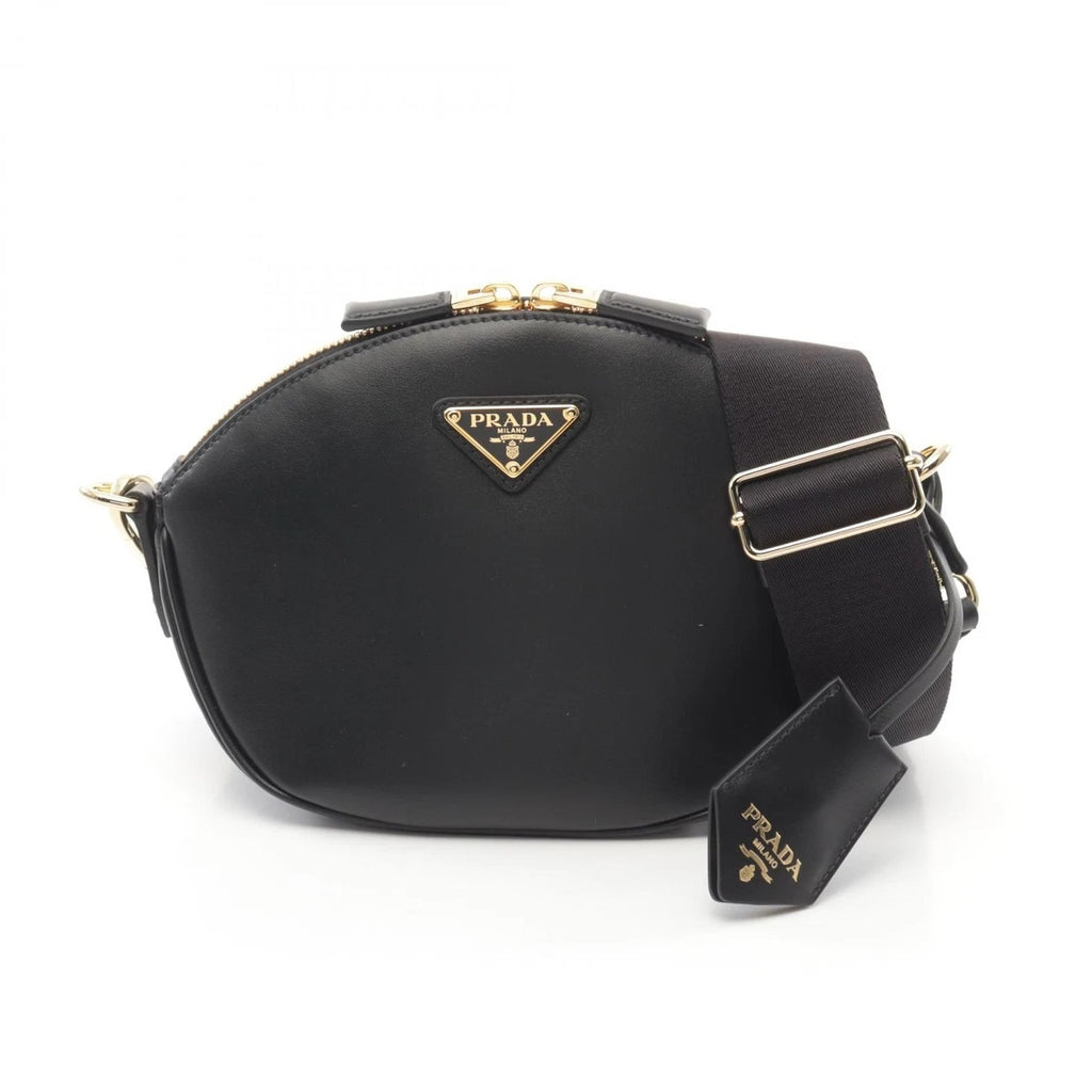New Prada Leather Crossbody Bag black