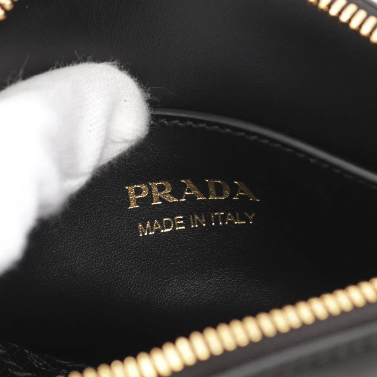 New Prada Leather Crossbody Bag black