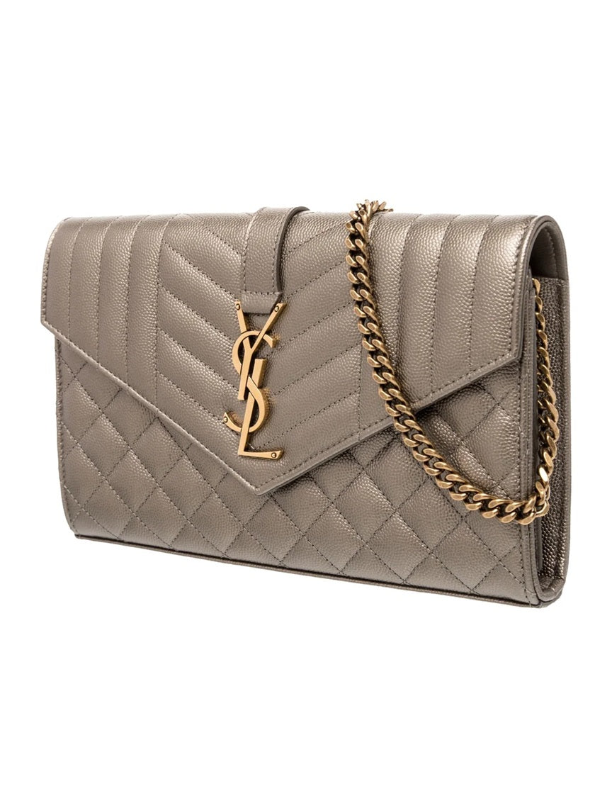 Pre Owned Saint Laurent  Leather Envelope