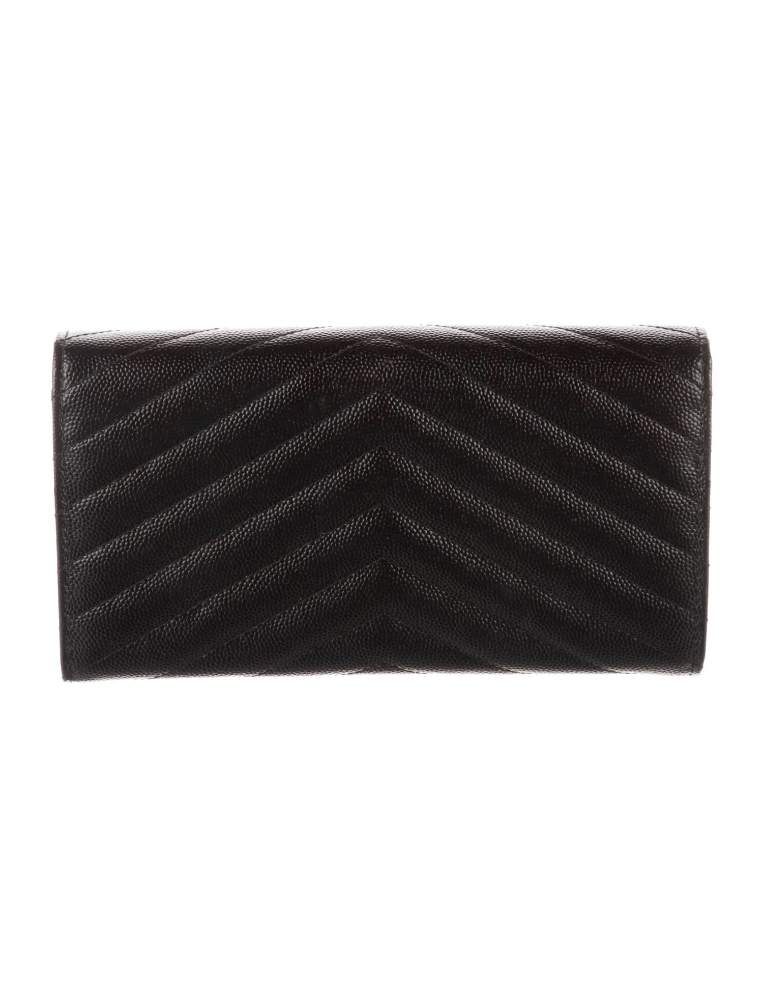 Pre Owned Saint Laurent  2021 Matelasse Grain De Poudre Cassandre Large Flap Wallet Wallet