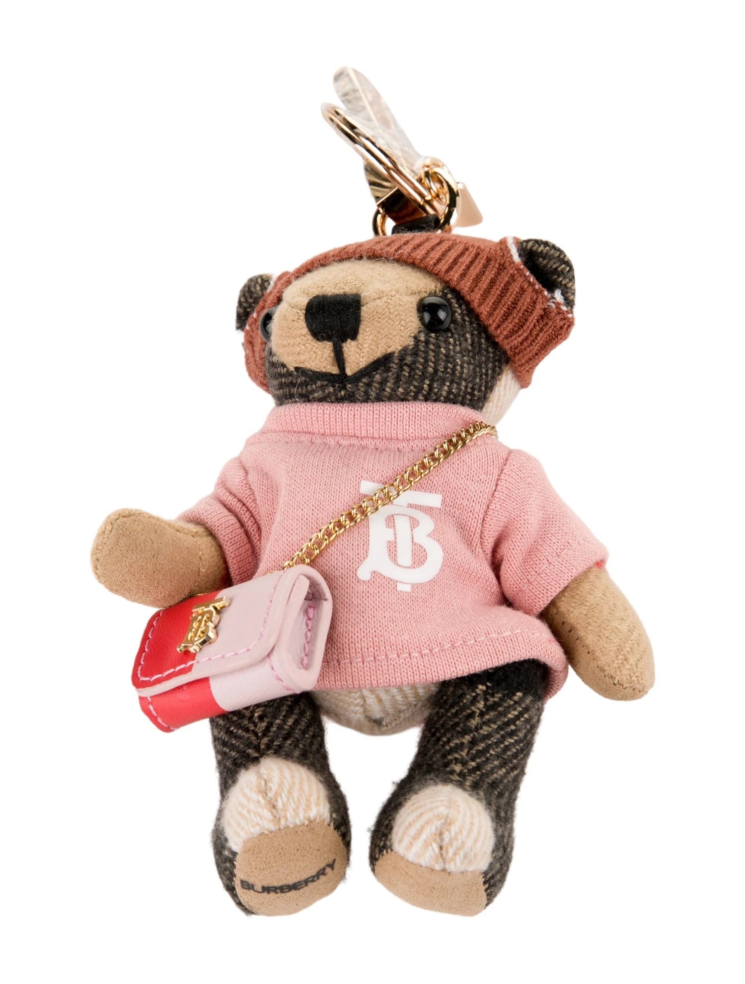 Pre Owned Burberry Women's Wool Bear Bag Charm w/Tags