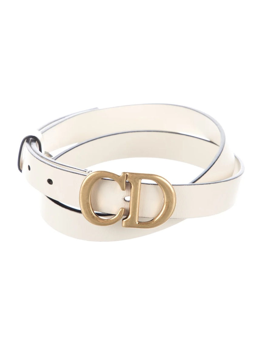 Pre Owned Christian Dior  Skinny Leather Waist Belt