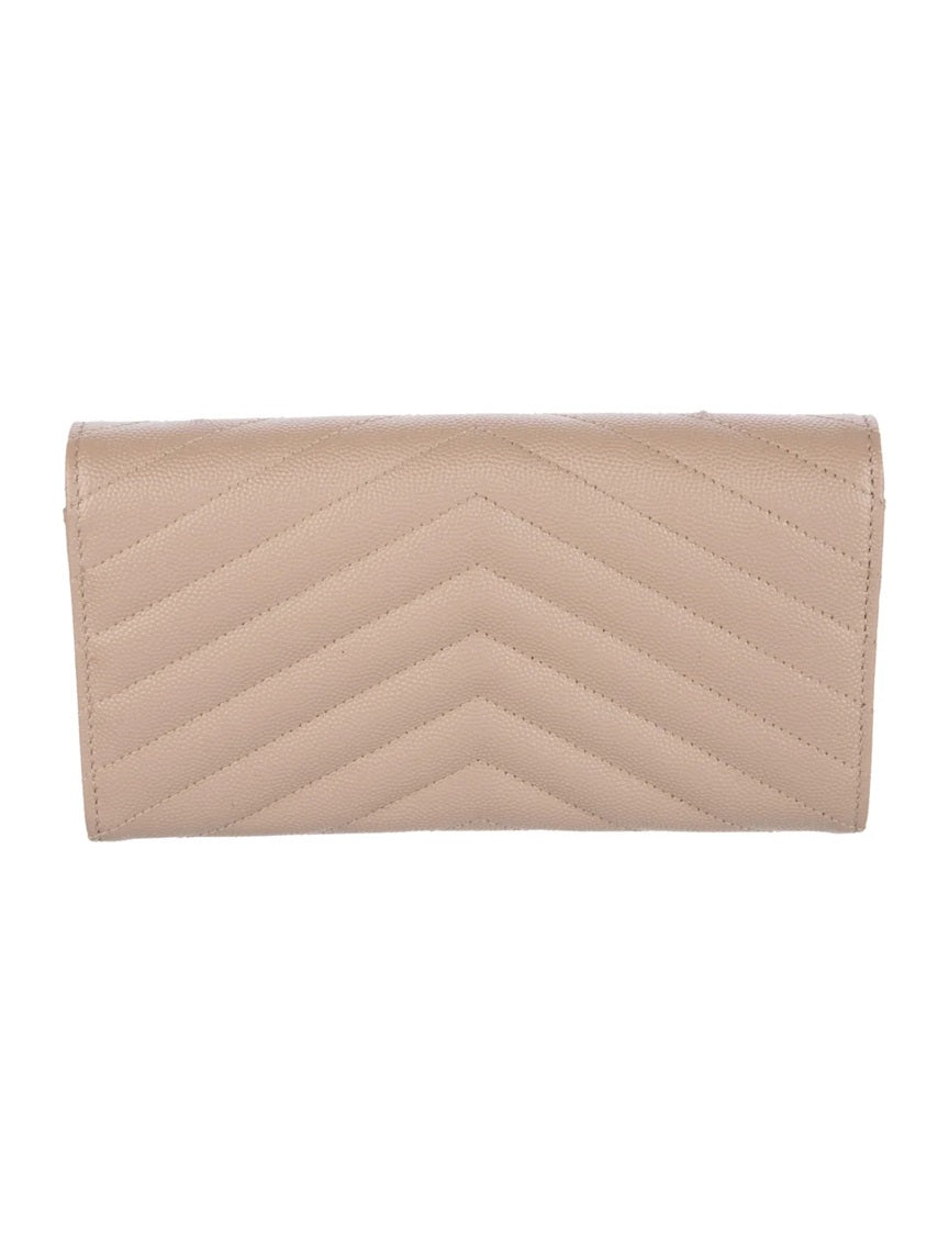 Pre Owned Saint Laurent  2022 Leather Continental Wallet