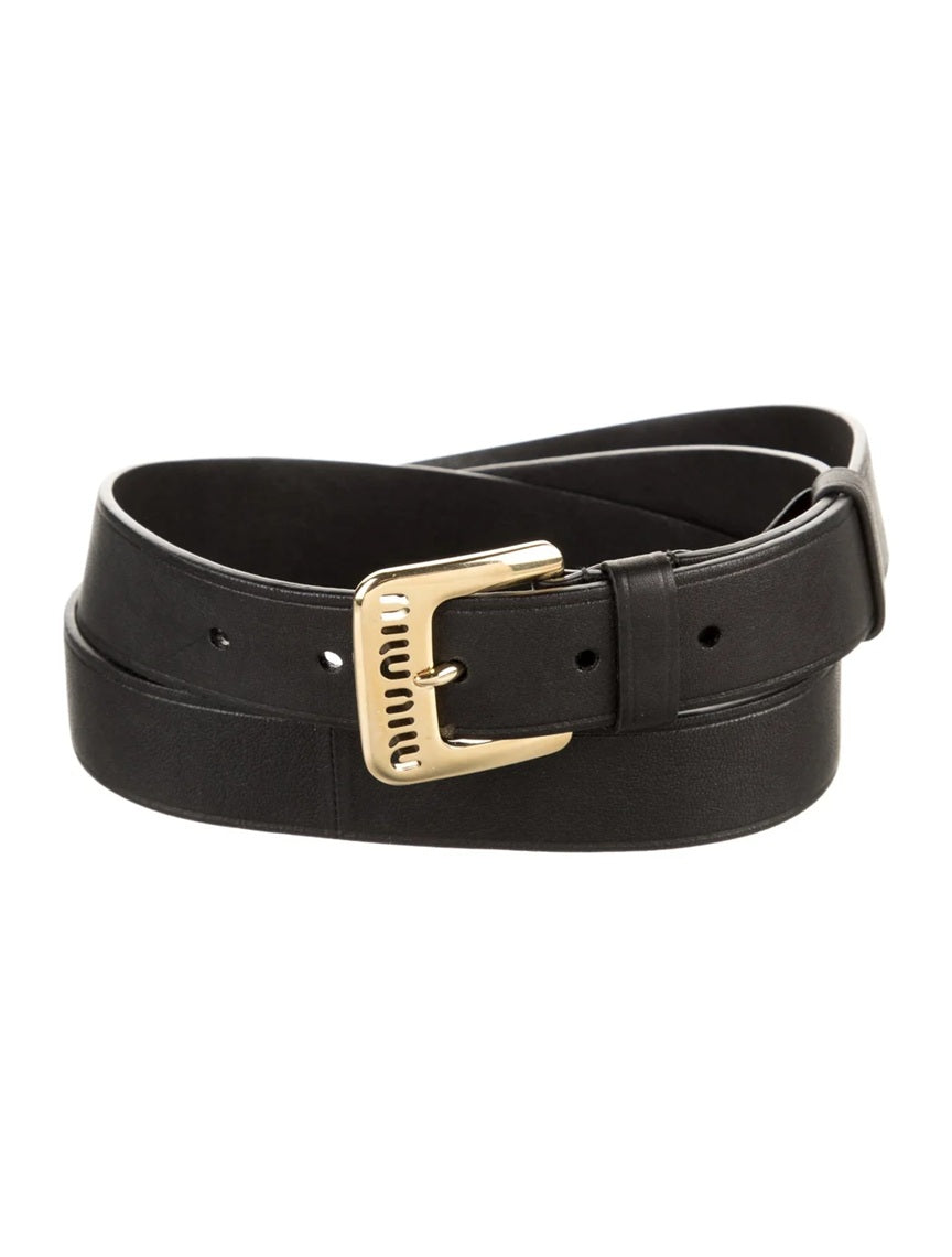 Pre Owned Miu Miu  Skinny Leather Belt