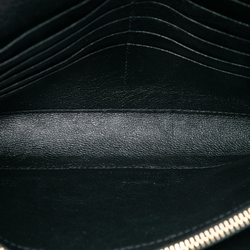 Pre Owned Saint Laurent Becky Chain Wallet Quilted Leather