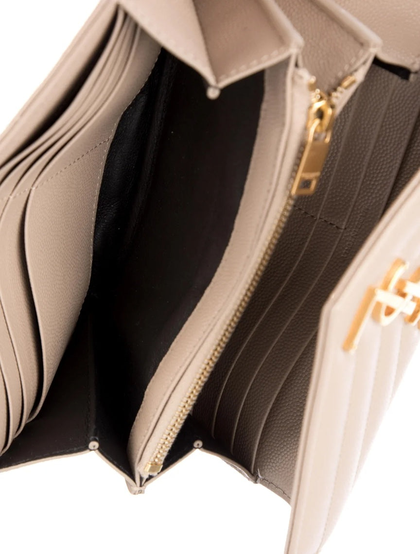 Pre Owned Saint Laurent  2022 Leather Continental Wallet