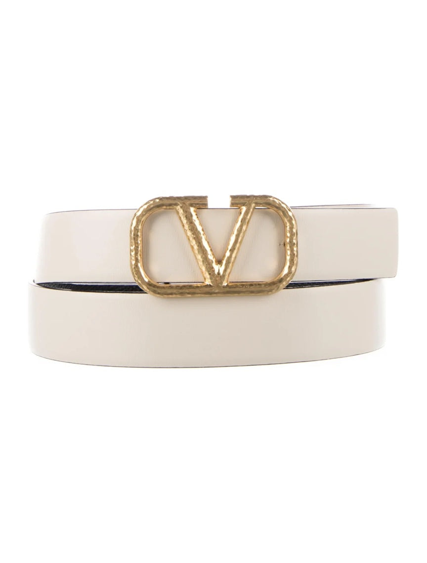 Pre Owned Valentino  Skinny Leather Waist Belt