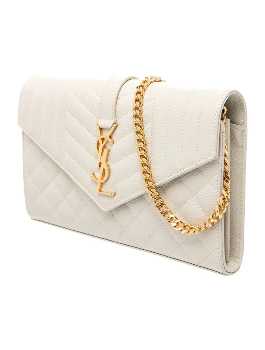 Pre Owned Saint Laurent  Leather Envelope