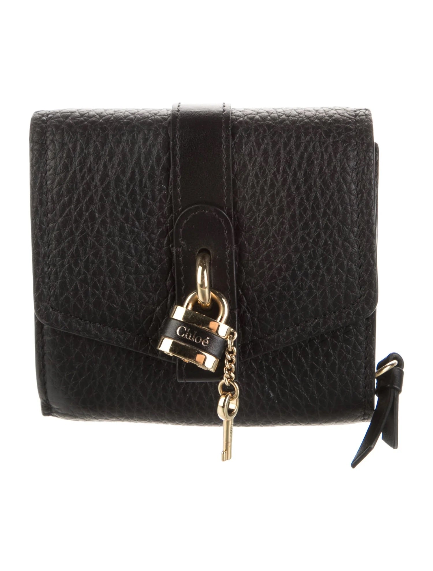 Pre Owned Chloé Leather Compact Wallet