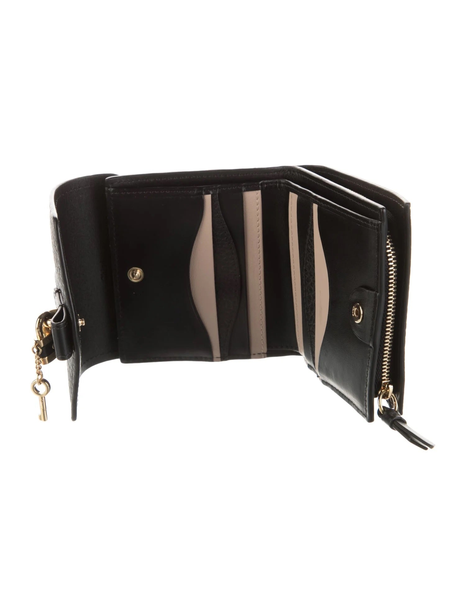 Pre Owned Chloé Leather Compact Wallet