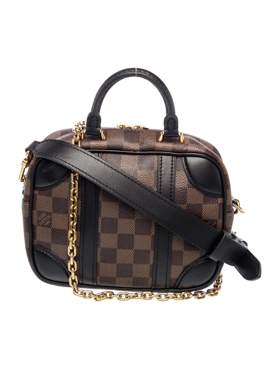 Pre Owned Louis Vuitton  Damier Ebene  Valisette Souple BB Black