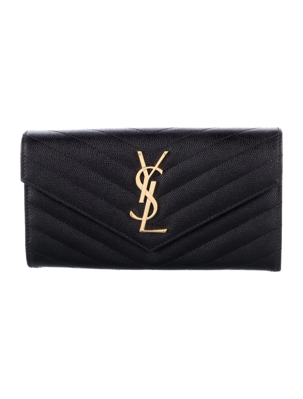 Pre Owned Saint Laurent  Leather Printed Wallet