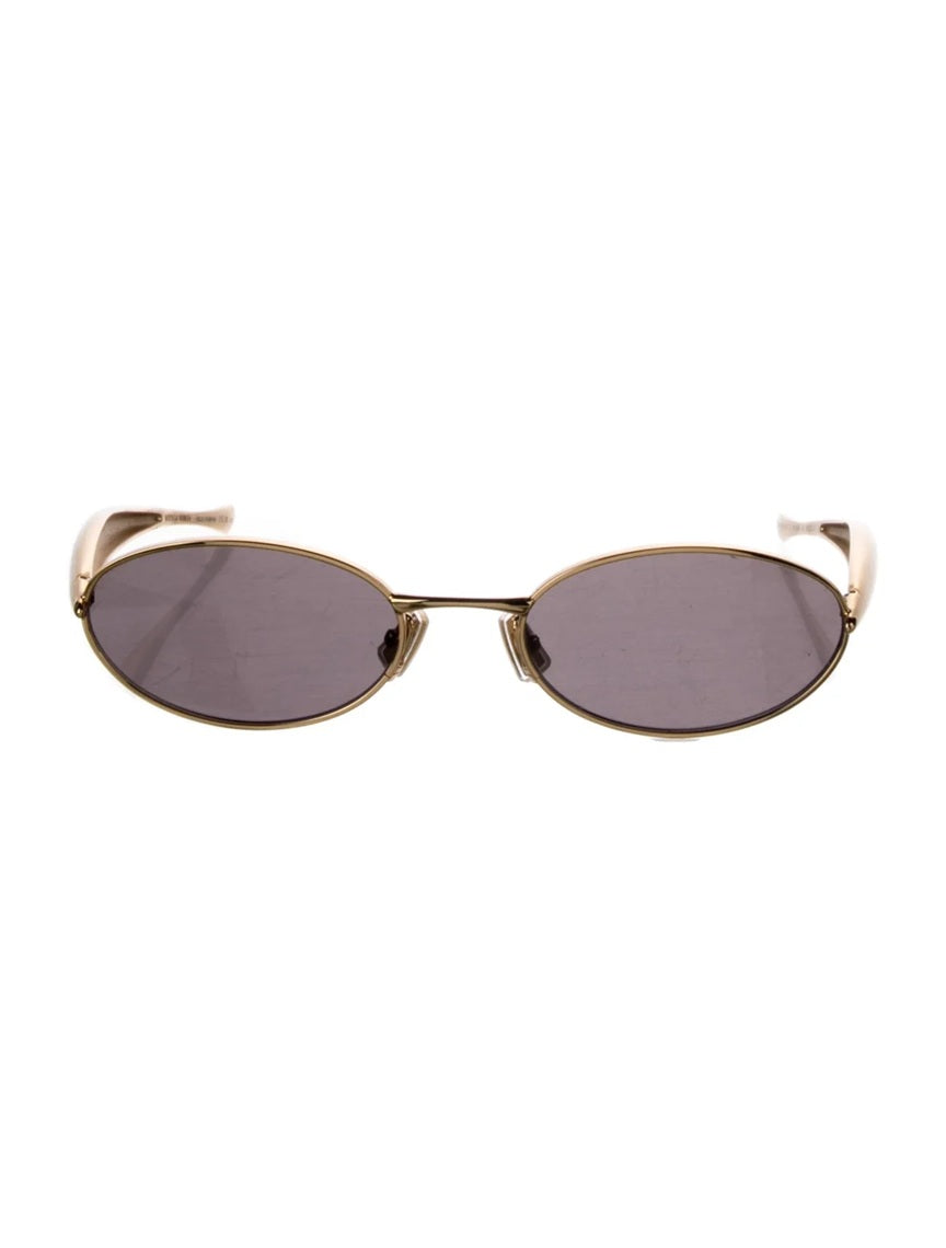 Pre Owned Bottega Veneta  Round Tinted Sunglasses