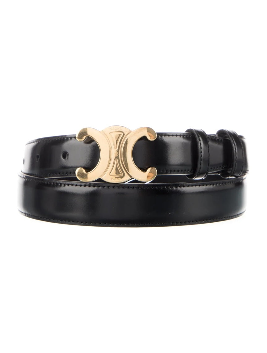 Pre Owned Celine  Triomphe Skinny Waist Belt