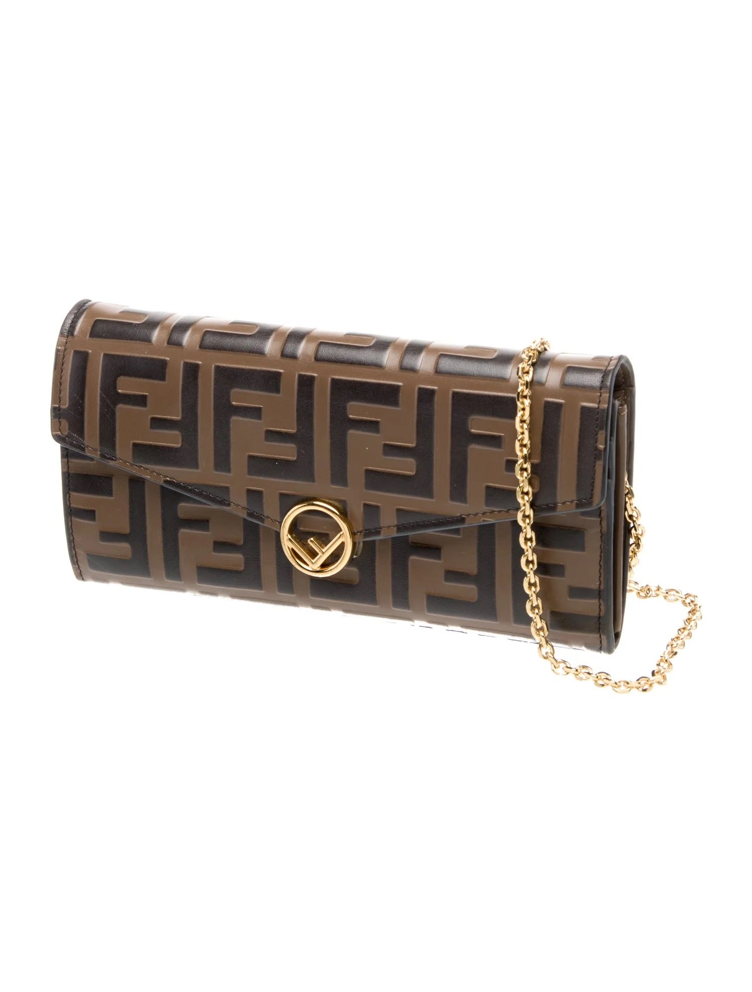 Pre Owned Fendi Leather Crossbody Bag