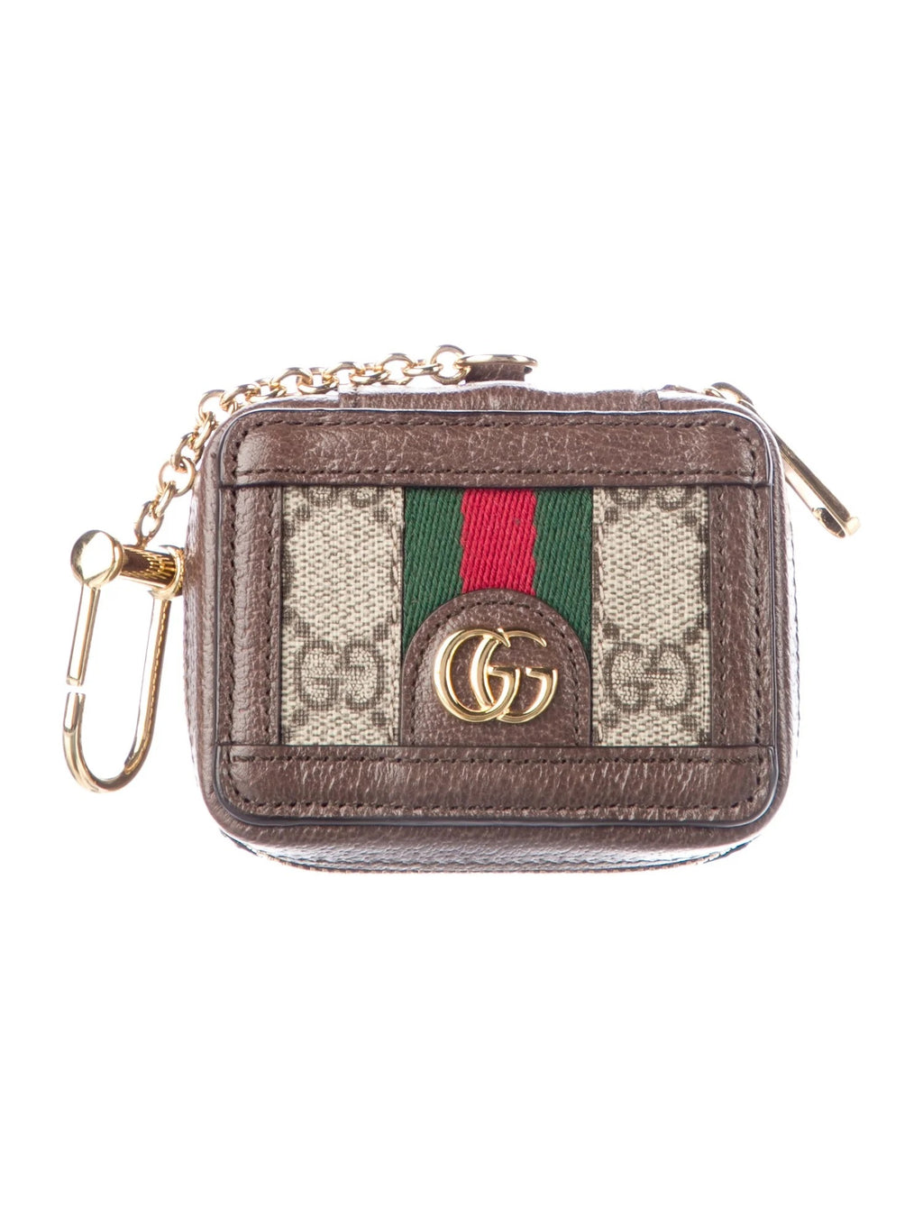 Pre owned Gucci Supreme Web Embellished Airpod Case