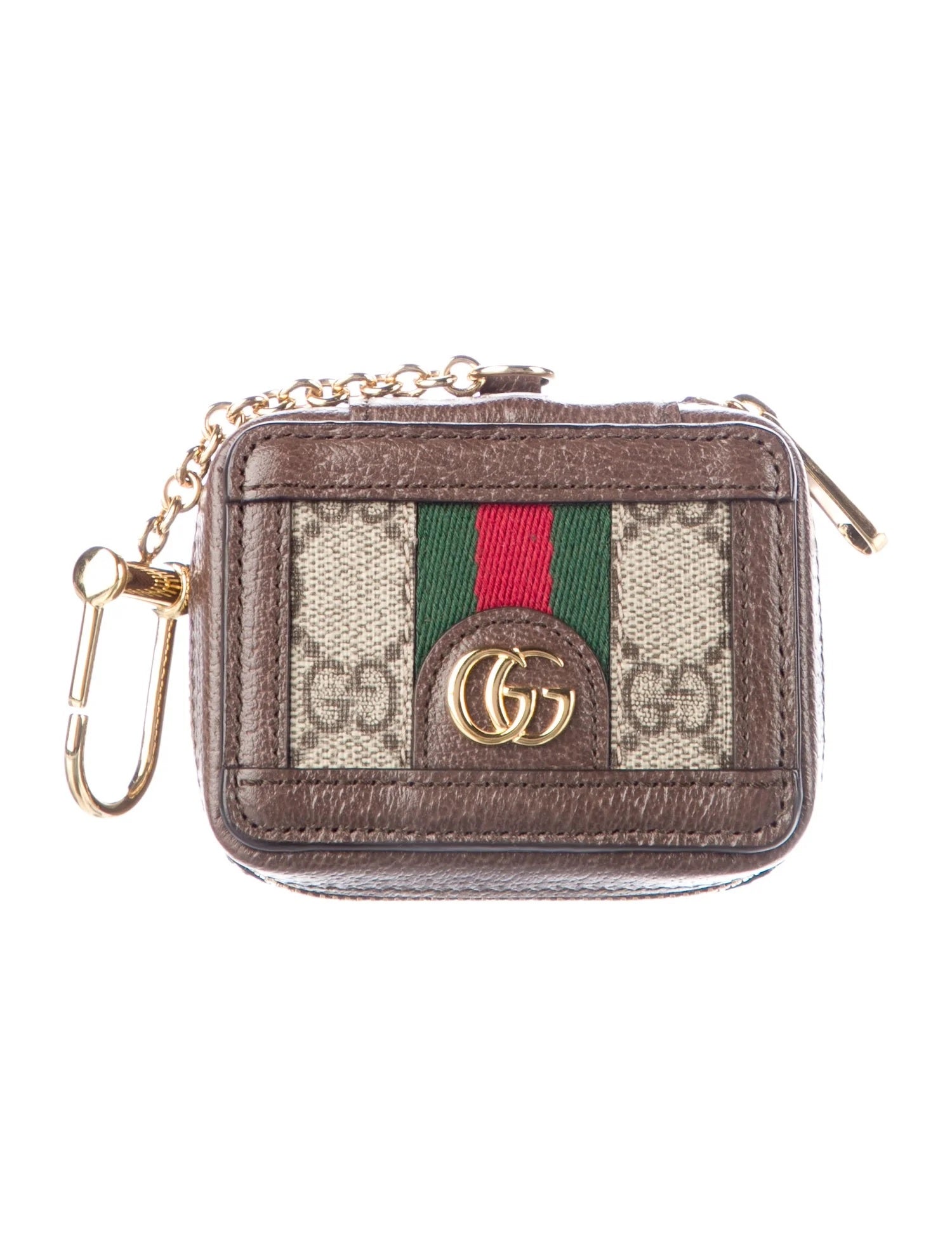 Pre owned Gucci Supreme Web Embellished Airpod Case