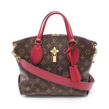 Pre Owned Louis Vuitton Flower Zipped Tote Monogram PM