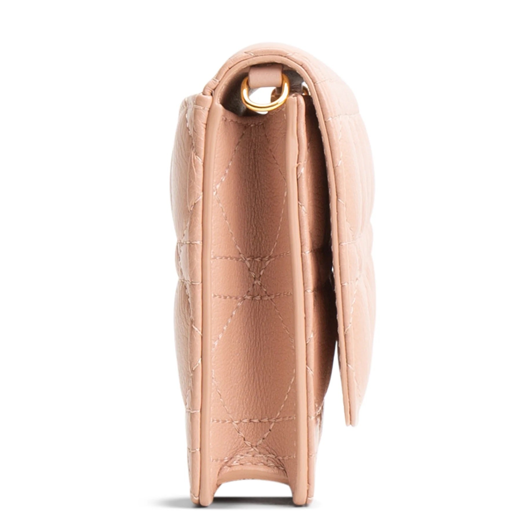 PRE OWNED Christian Dior Caro Wallet on Chain Pouch Cannage Quilt Leather