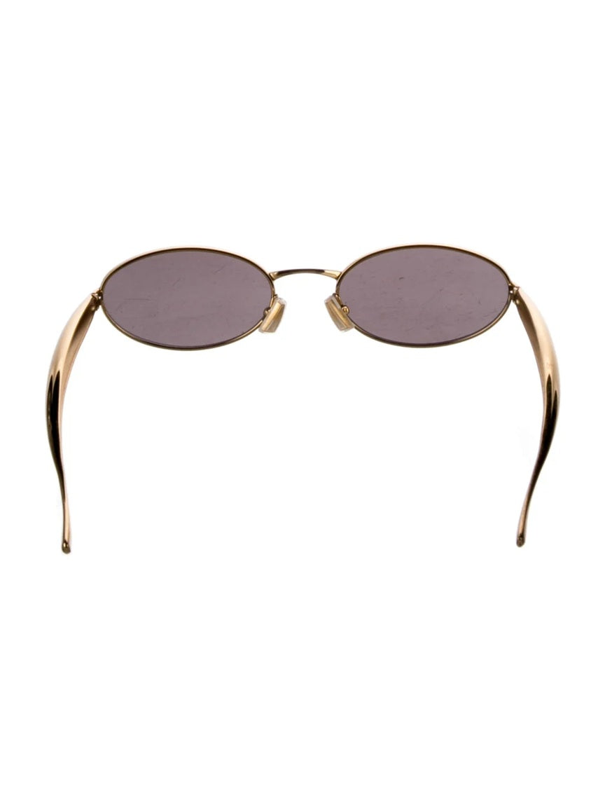 Pre Owned Bottega Veneta  Round Tinted Sunglasses