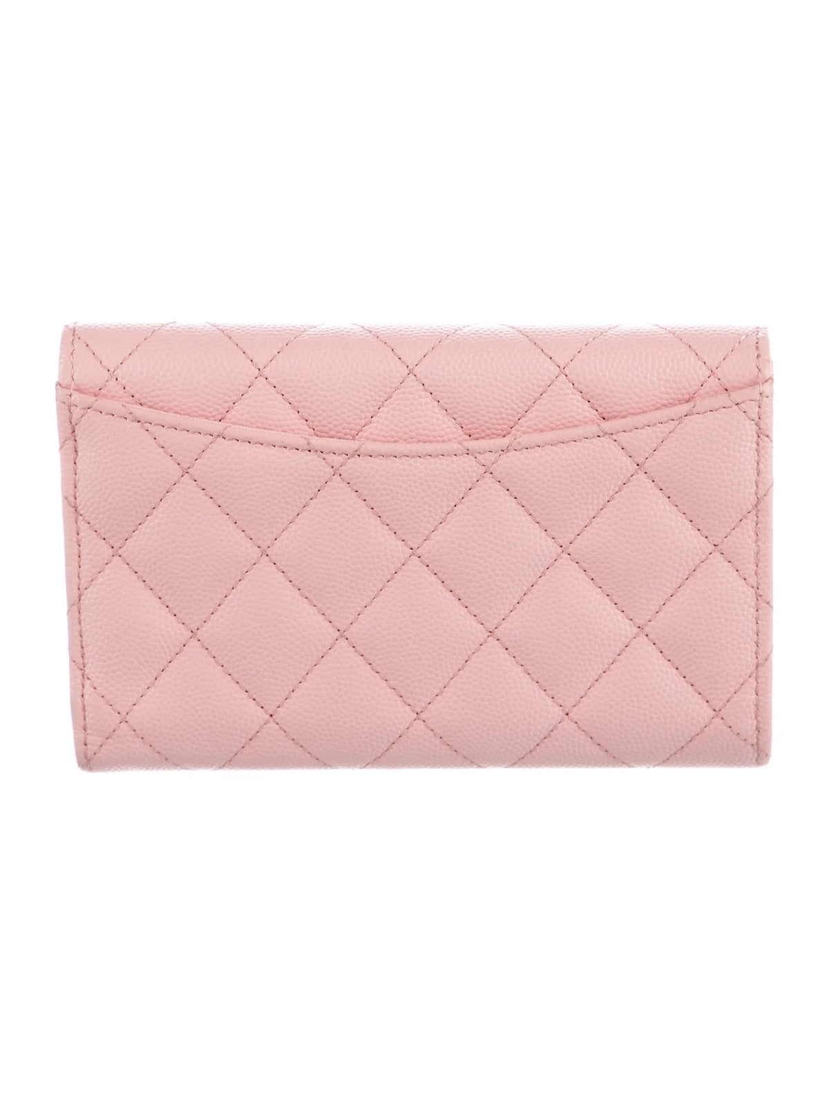 Pre Owned Chanel  Medium Flap Wallet Interlocking CC Logo Continental Wallet