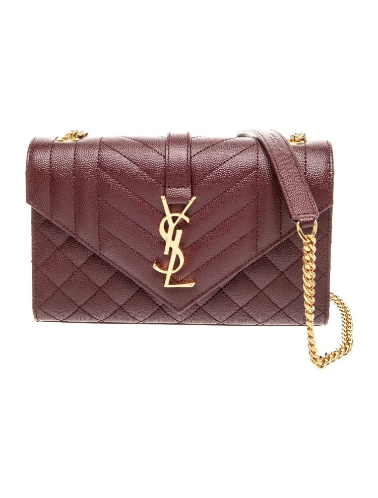 Pre Owned Saint Laurent  Leather Envelope Small