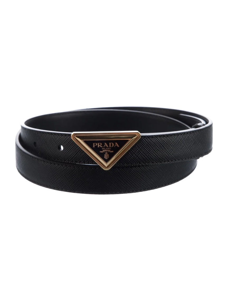 Pre Owned Prada  Saffiano Leather Belt