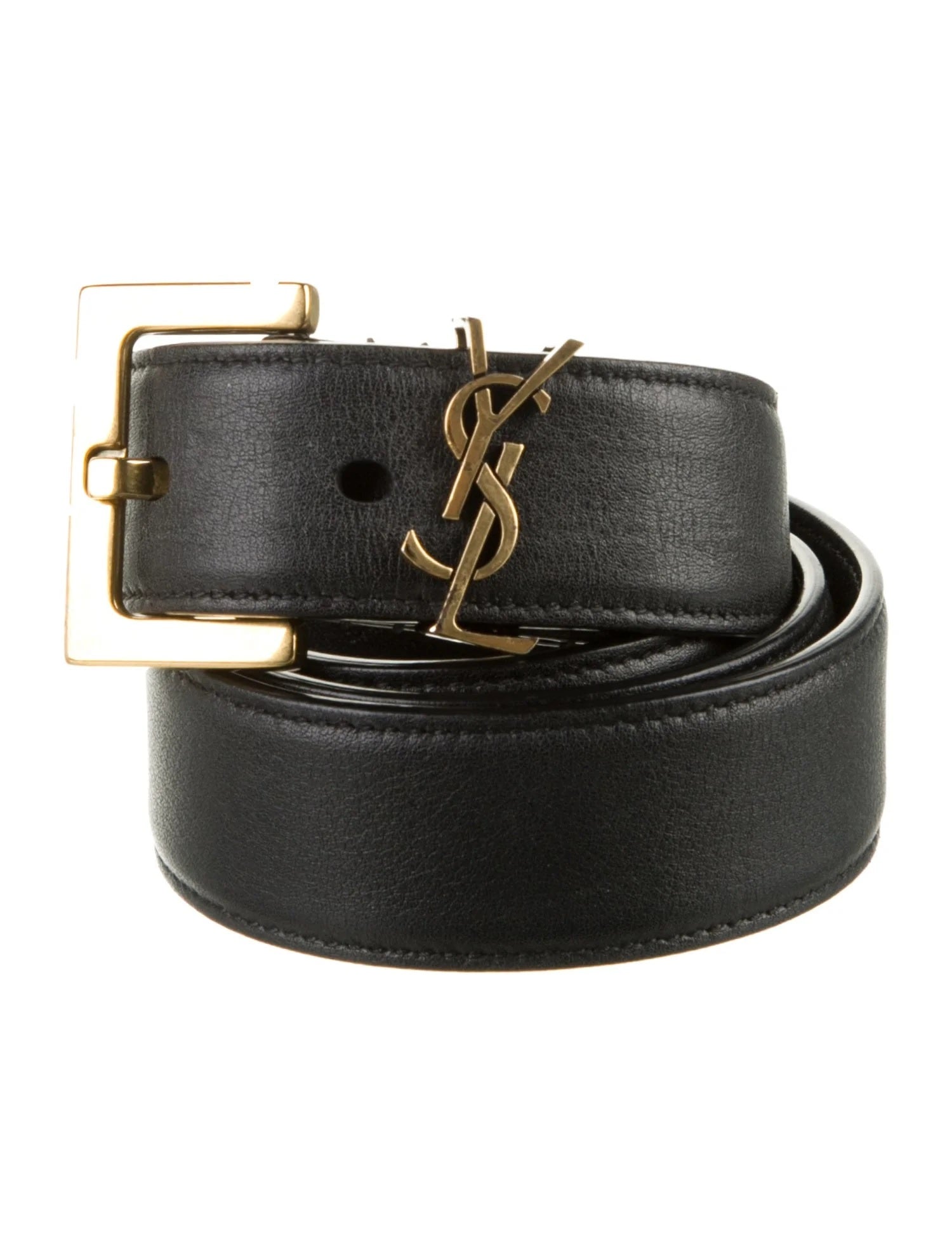 Pre Owned Yves Saint Laurent Leather Belt Kit