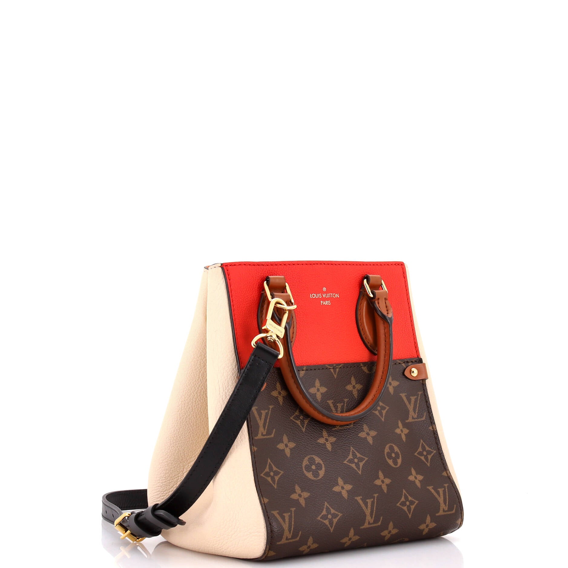 Pre Owned Louis Vuitton Fold Tote Monogram Canvas and Leather PM