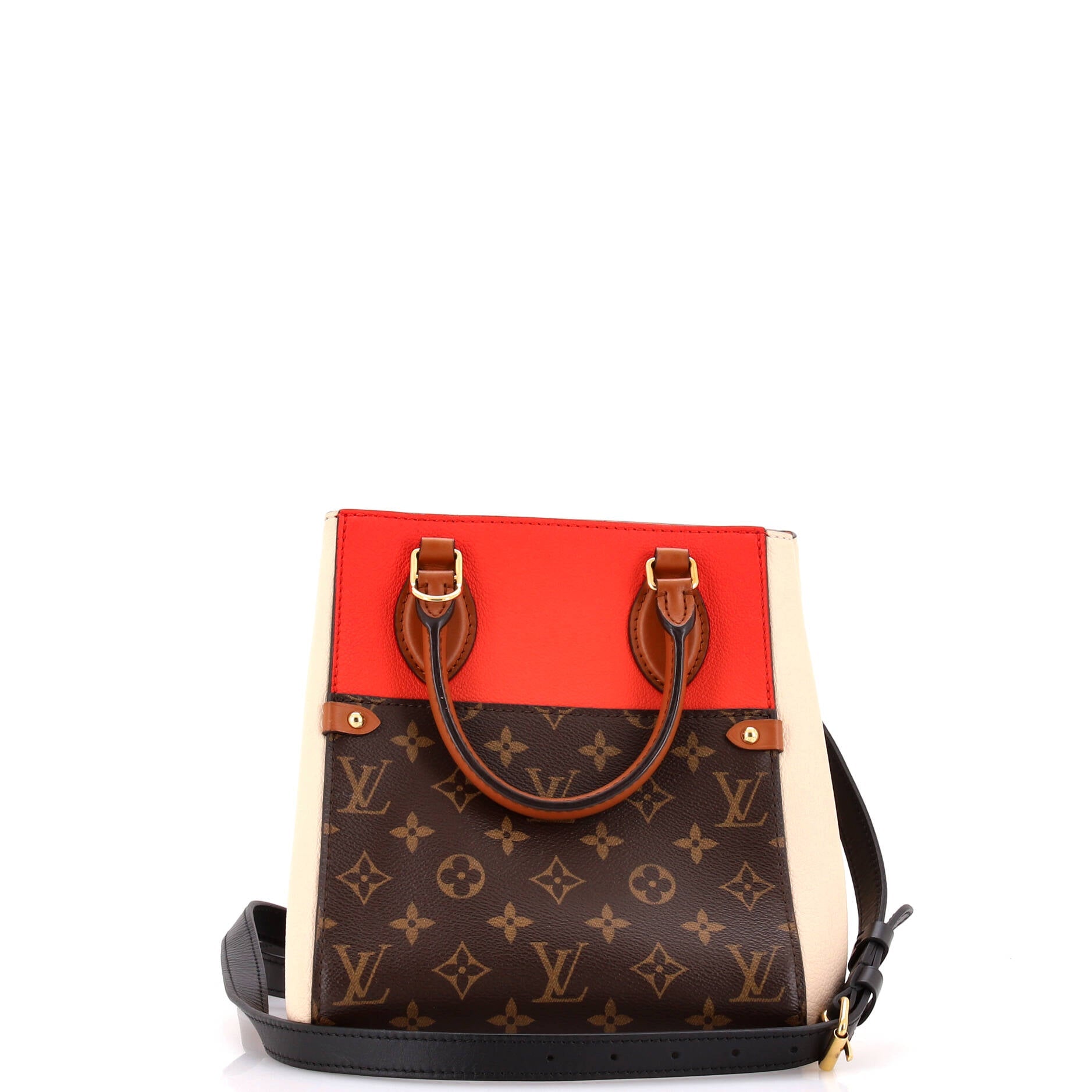 Pre Owned Louis Vuitton Fold Tote Monogram Canvas and Leather PM