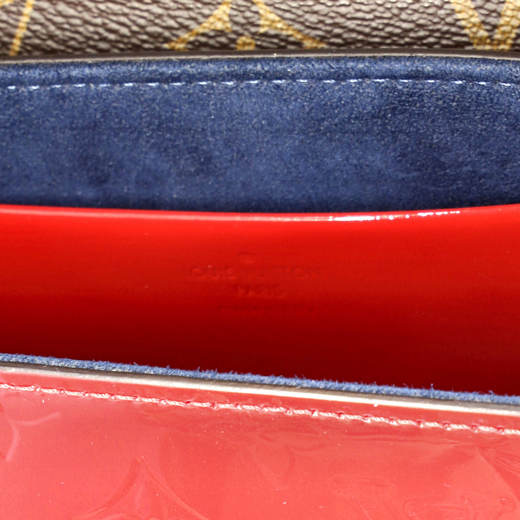 Pre Owned Louis Vuitton Wynwood Handbag Monogram Vernis with Monogram Canvas and Epi Leather