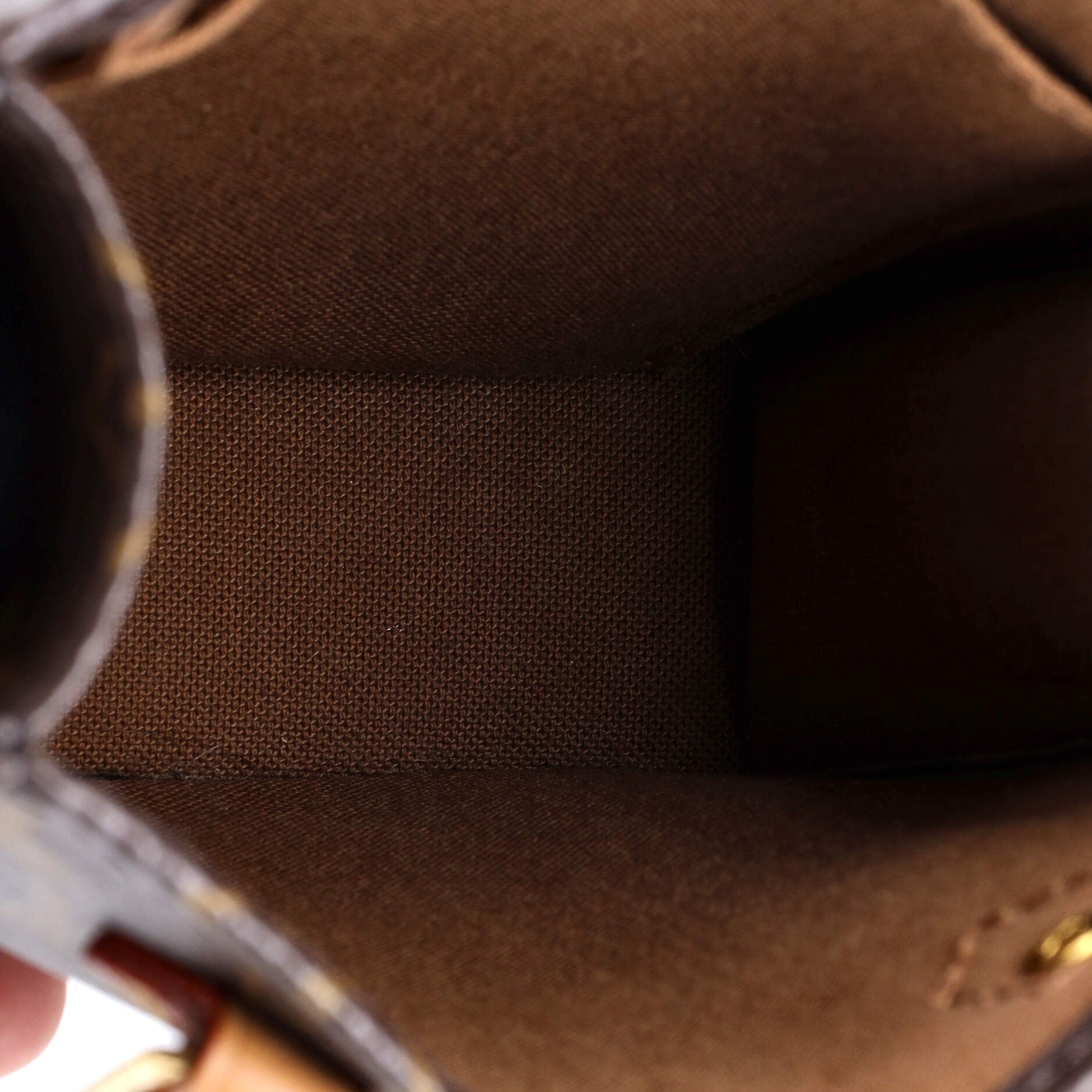 Pre Owned Louis Vuitton Petit Sac Plat Bag Monogram Canvas