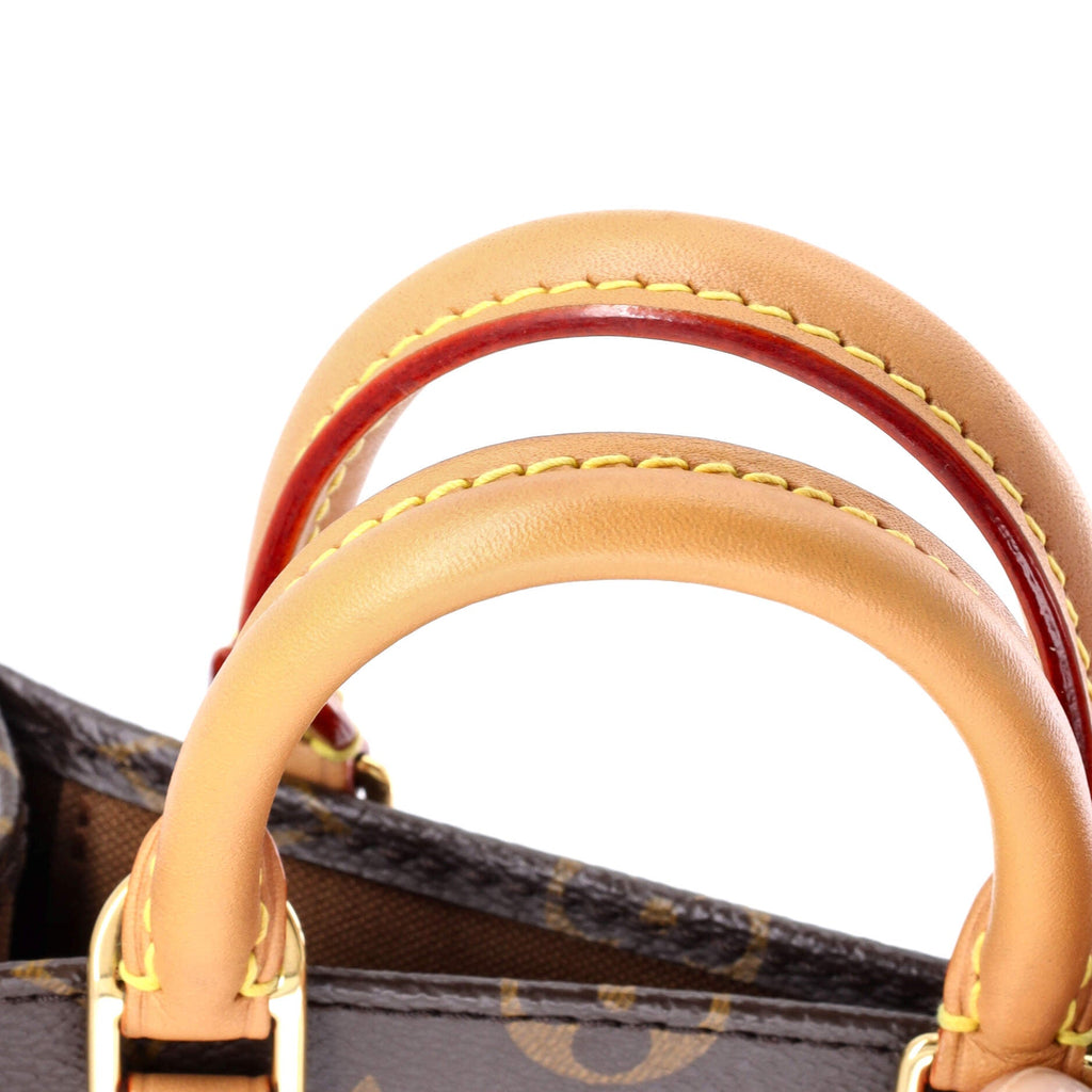 Pre Owned Louis Vuitton Petit Sac Plat Bag Monogram Canvas