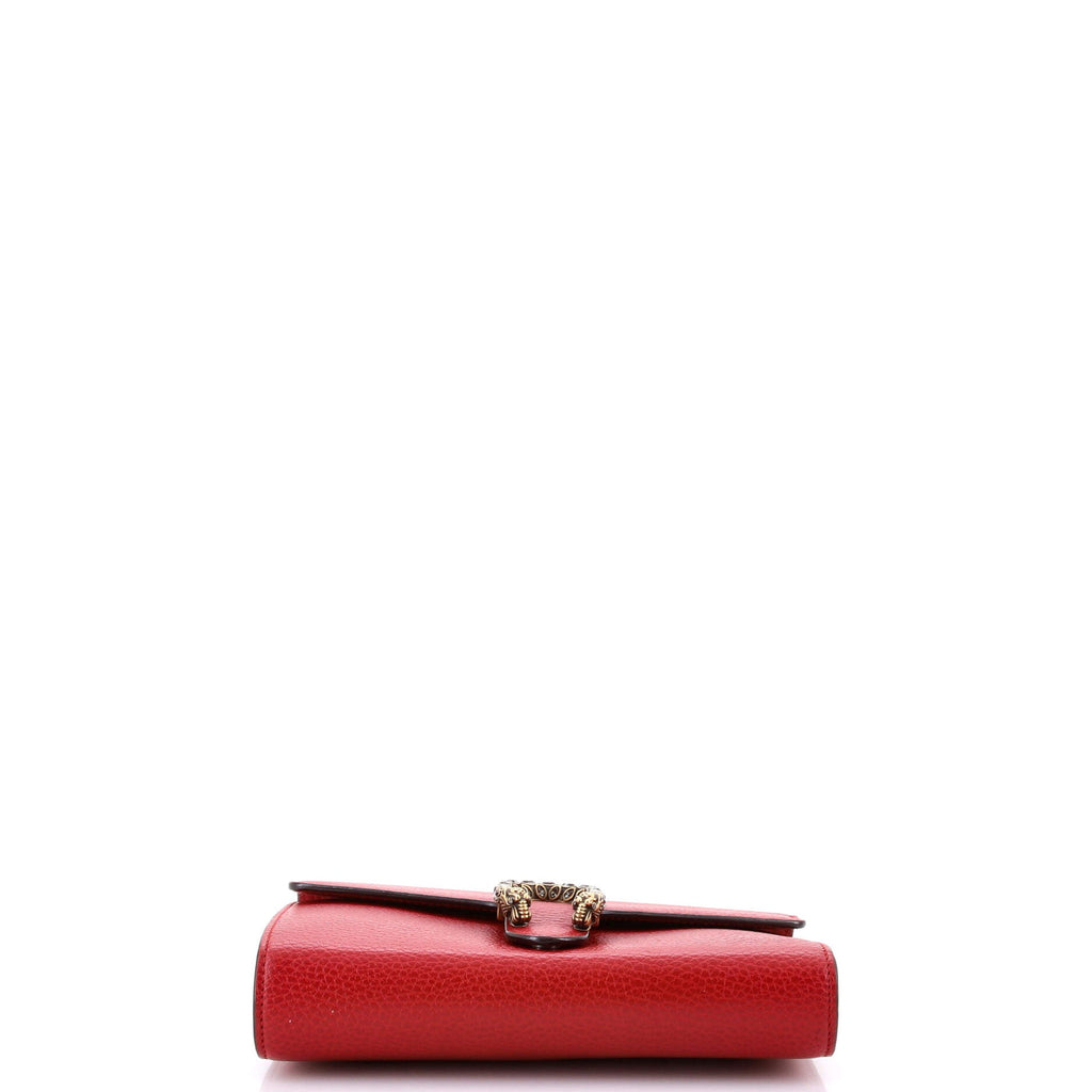 Pre Owned Gucci Dionysus Chain Wallet Leather with Embellished Detail Small