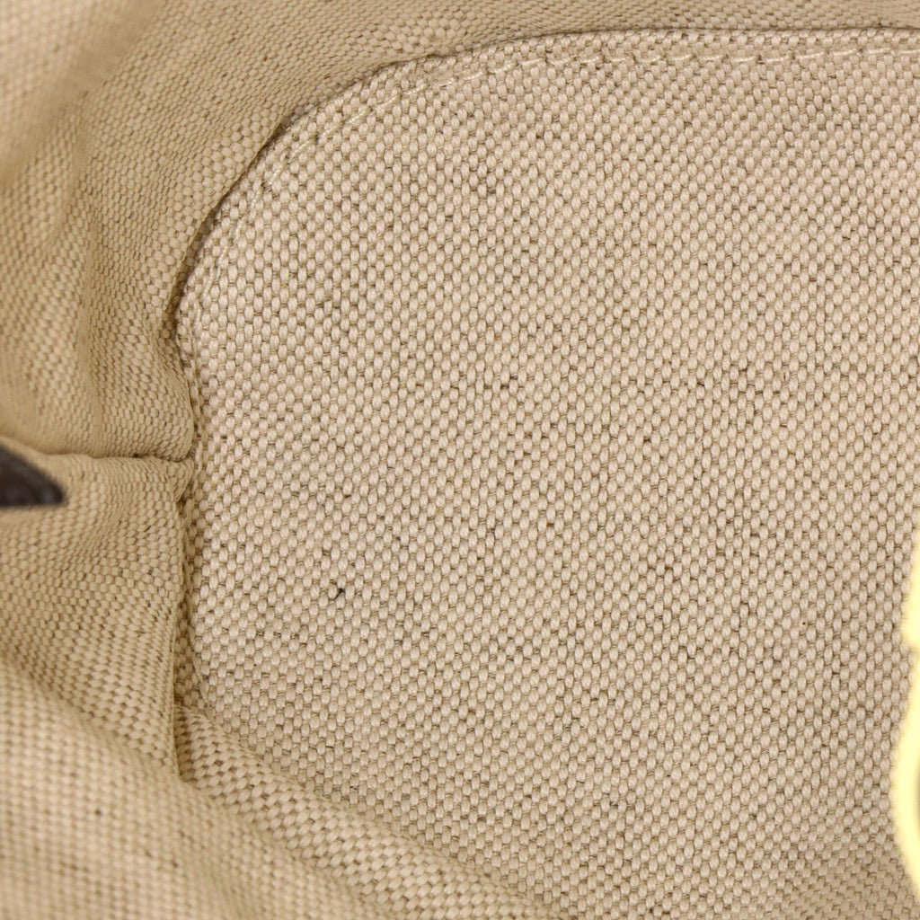 Pre Owned Gucci Ophidia Bucket Bag Jumbo GG Canvas with Leather Mini