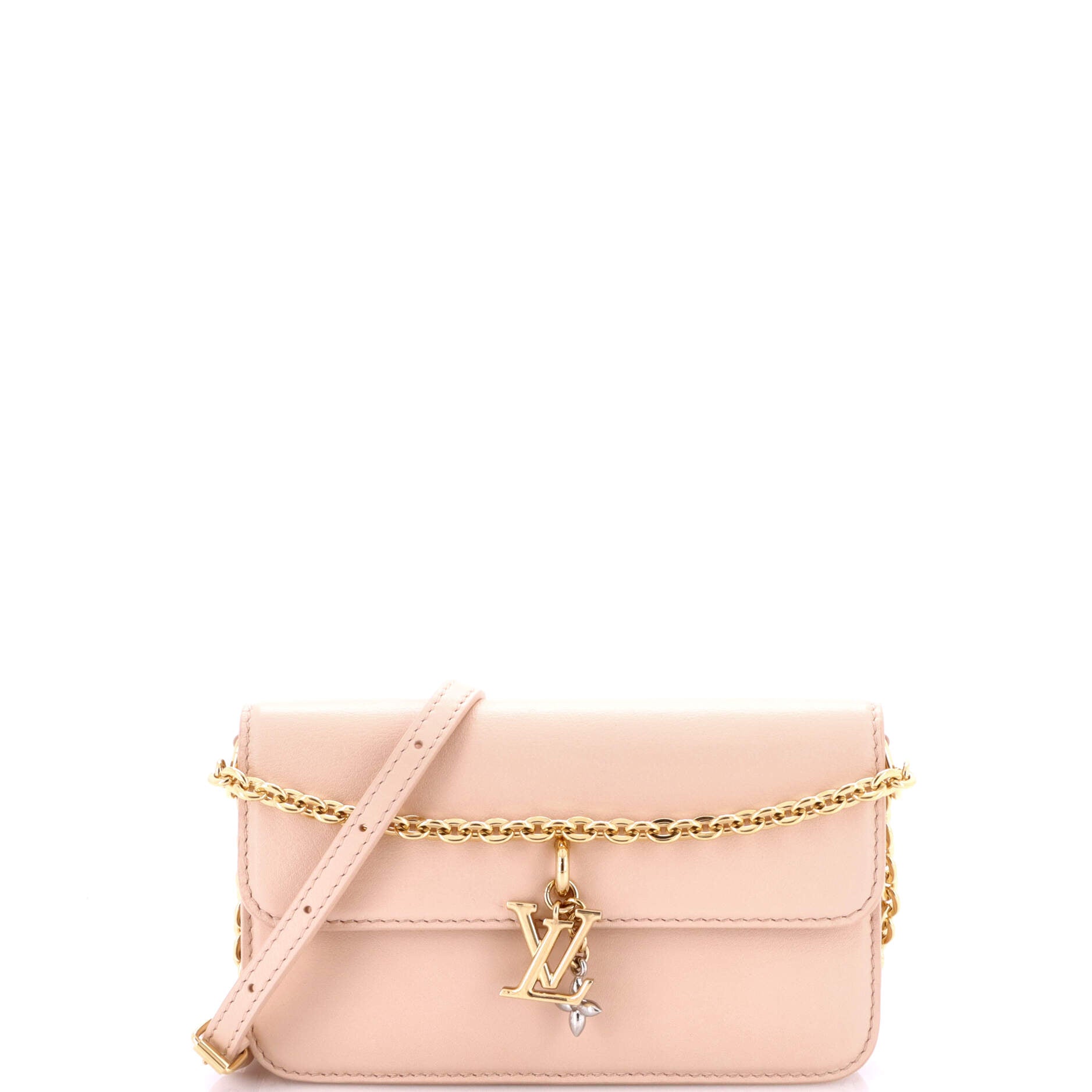 Pre Owned Louis Vuitton LV Bloom Wallet on Chain Leather