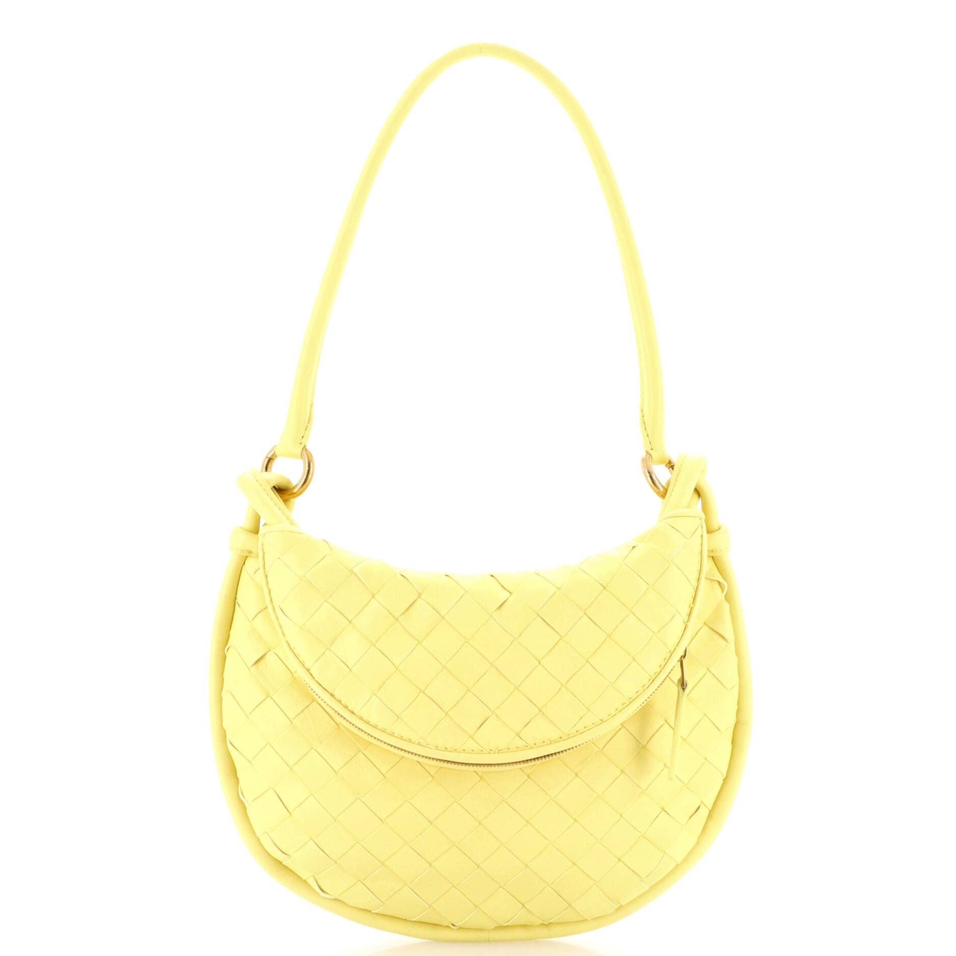 Pre Owned Bottega Veneta Gemelli Shoulder Bag Intrecciato Leather Small