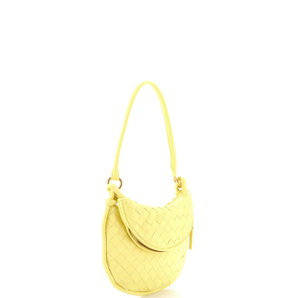 Pre Owned Bottega Veneta Gemelli Shoulder Bag Intrecciato Leather Small