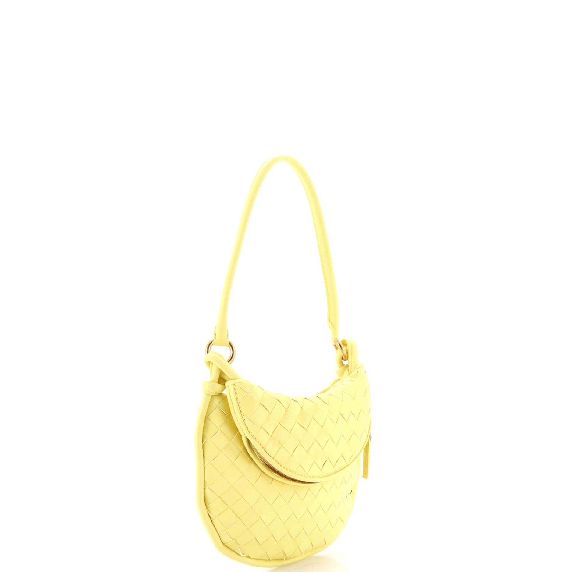 Pre Owned Bottega Veneta Gemelli Shoulder Bag Intrecciato Leather Small