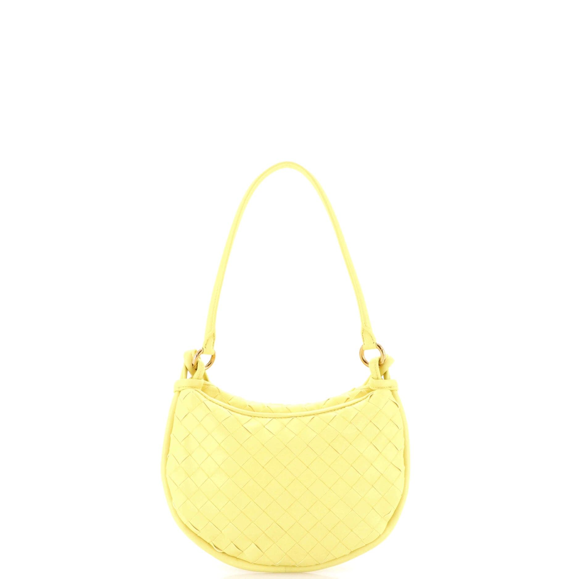 Pre Owned Bottega Veneta Gemelli Shoulder Bag Intrecciato Leather Small
