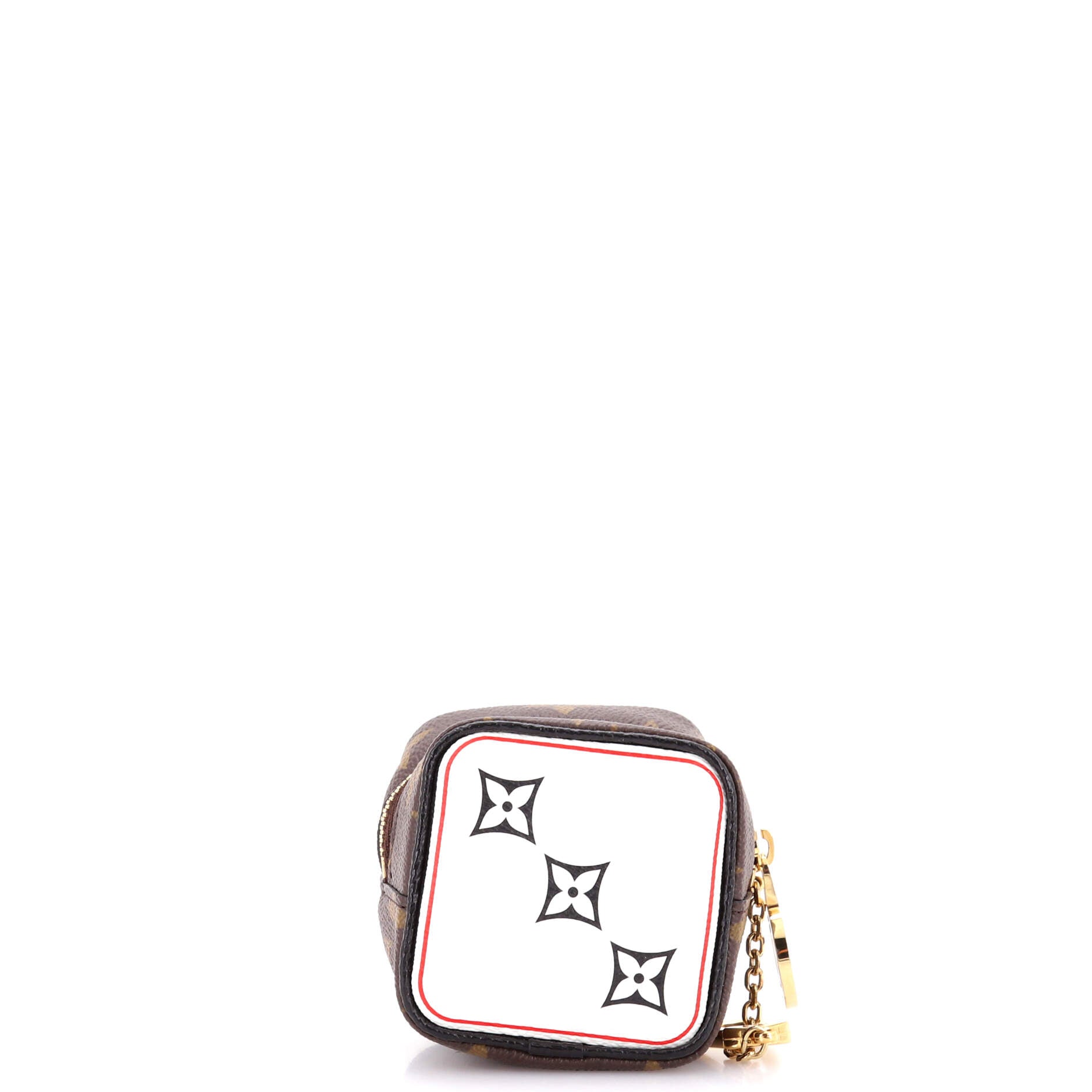 Pre Owned Louis Vuitton Game On Cube Coin Purse Keychain Limited Edition Game On Monogram Canvas