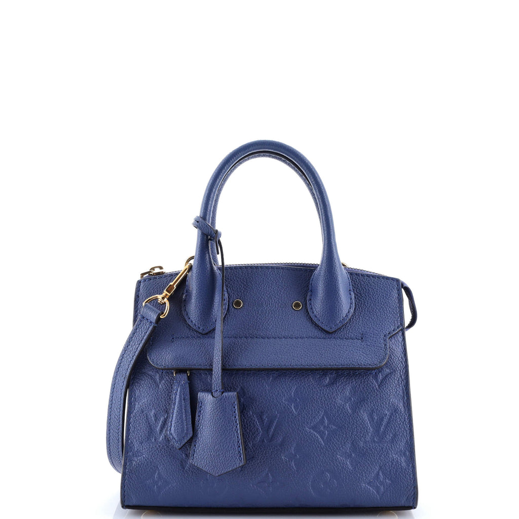 Pre Owned Louis Vuitton Pont Neuf Handbag Monogram Empreinte Leather Mini
