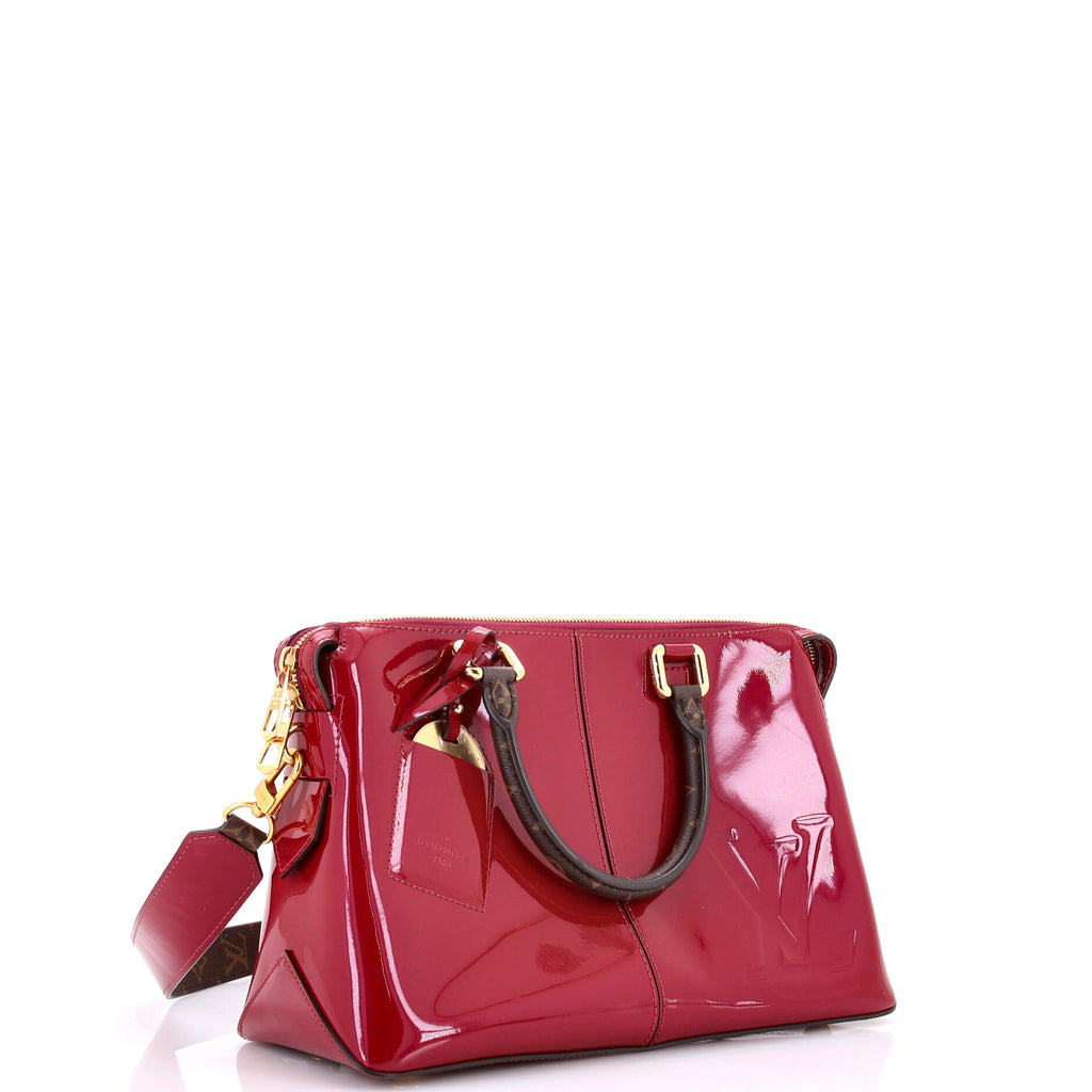 Pre Owned Louis Vuitton Miroir Handbag Vernis with Monogram Canvas