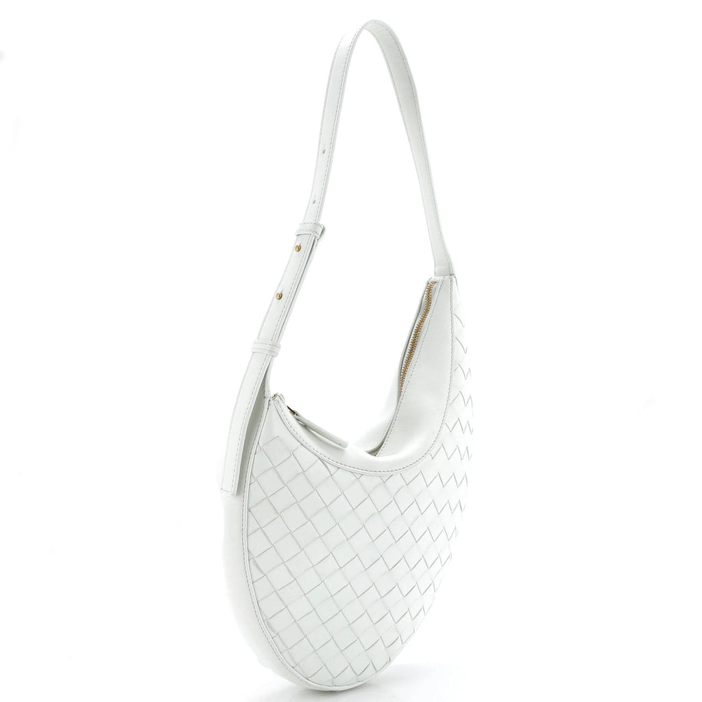 Pre Owned Bottega Veneta Drop Shoulder Bag Intrecciato Nappa Small