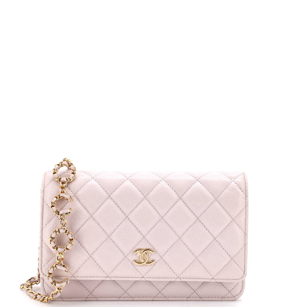 Pre Owned Chanel Miss Coco Strap Wallet on Chain Quilted Caviar