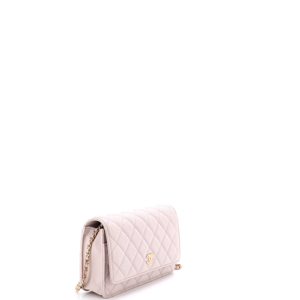 Pre Owned Chanel Miss Coco Strap Wallet on Chain Quilted Caviar