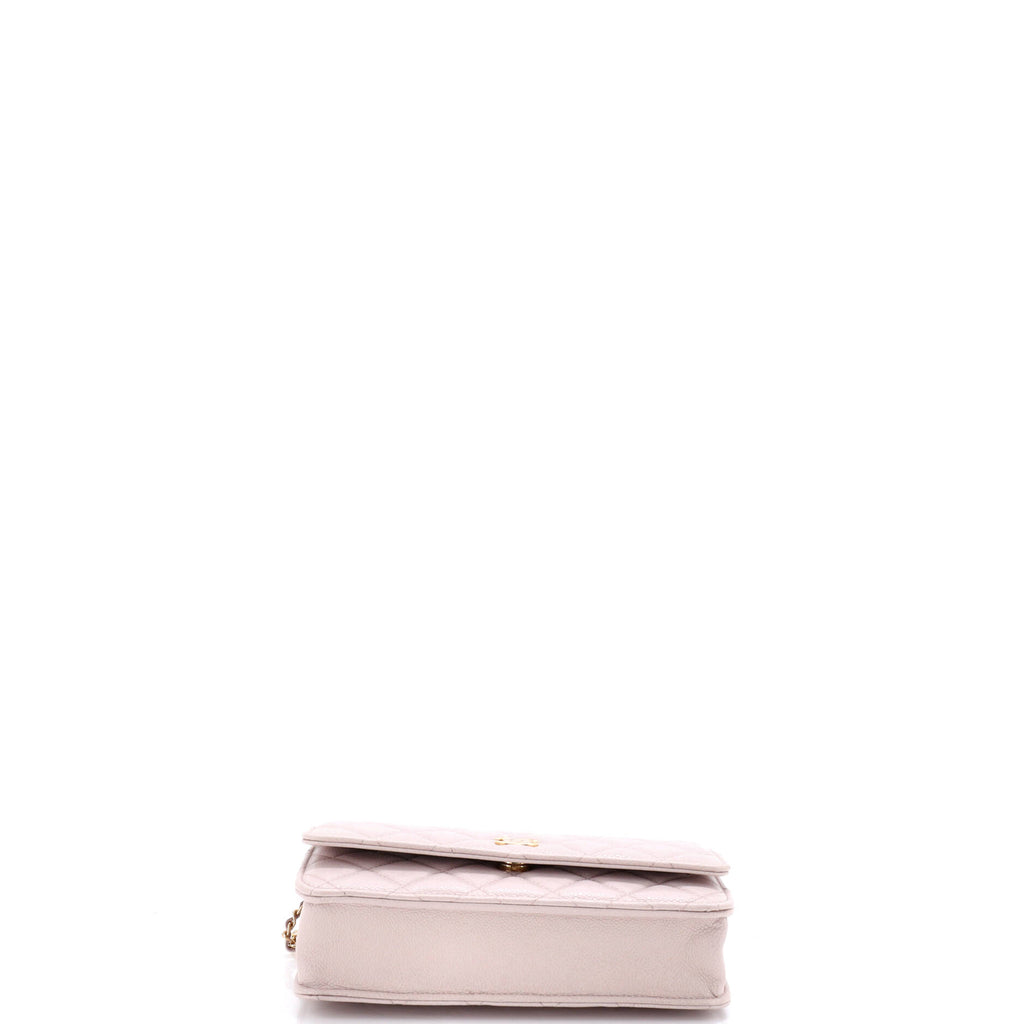 Pre Owned Chanel Miss Coco Strap Wallet on Chain Quilted Caviar