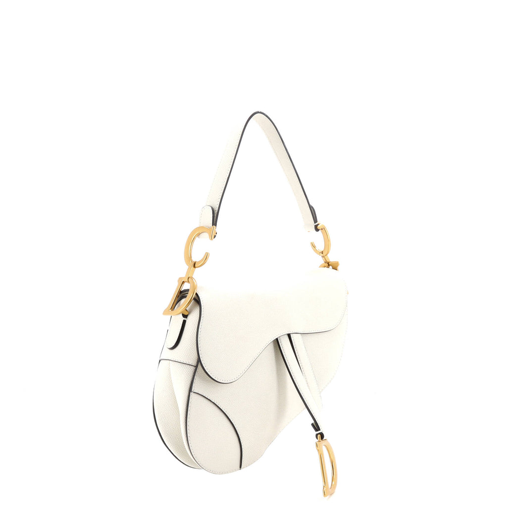Pre Owned Christian Dior Saddle Handbag Leather Medium