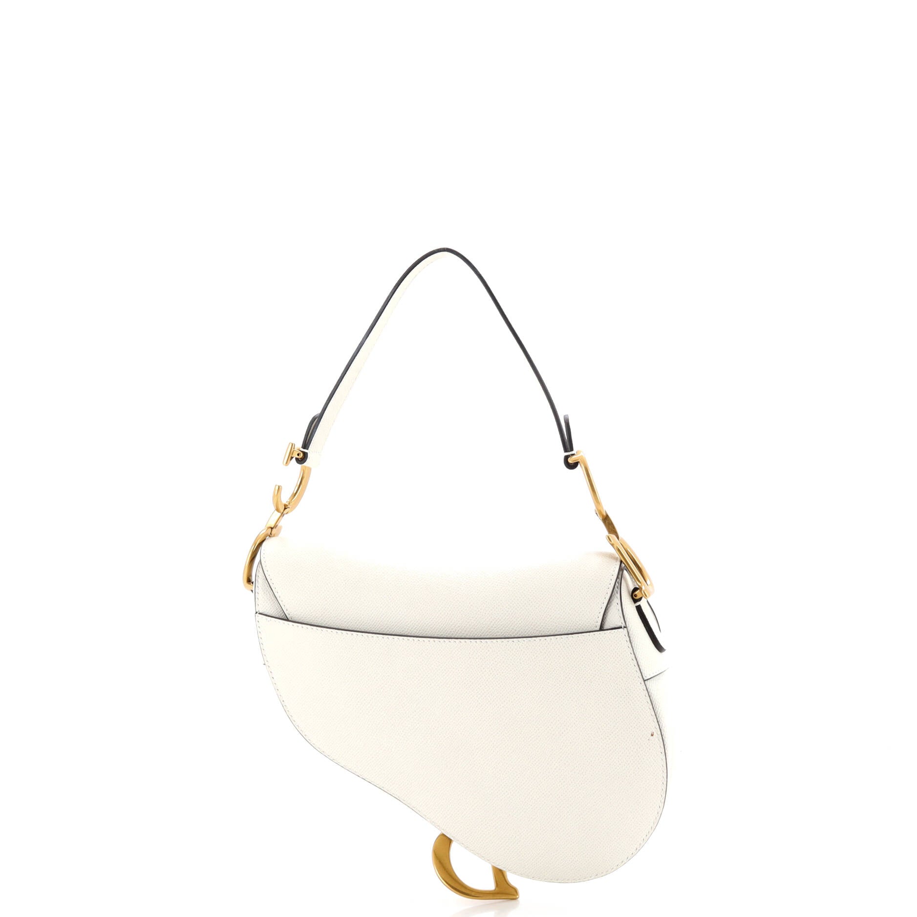 Pre Owned Christian Dior Saddle Handbag Leather Medium