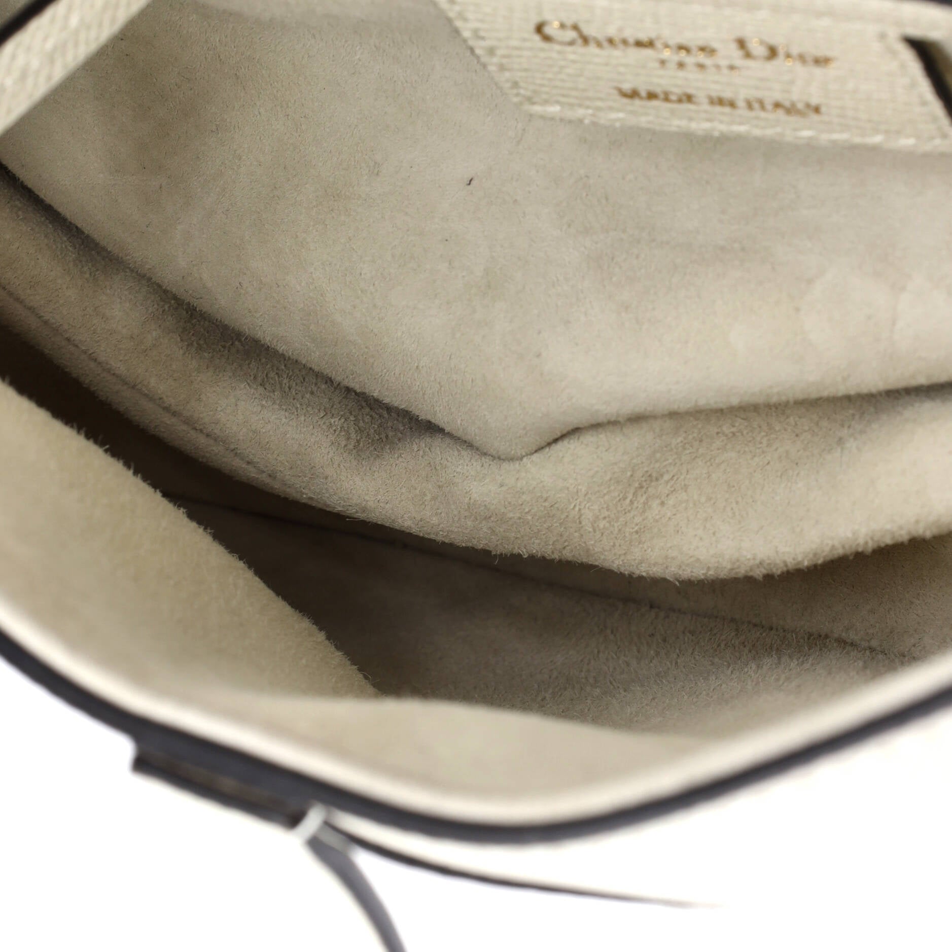 Pre Owned Christian Dior Saddle Handbag Leather Medium